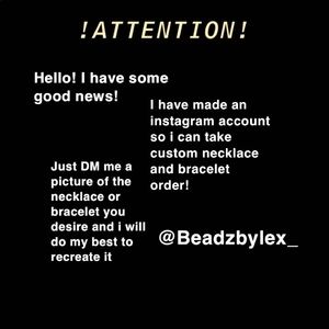 Dm @beadzbylex_ for custom necklaces&bracelets